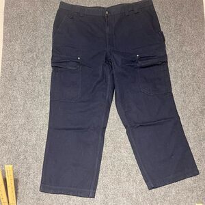 Duluth Trading Co Men's Cargo Pants Blue Size 48 Wide-Leg Relaxed Fit